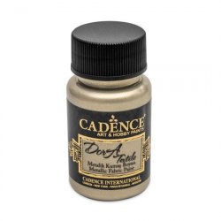 Cadence metalická barva na textil 50 ml - platinová