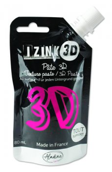 IZINK 3D reliéfní pasta 80 ml/rose, zářivě růžová