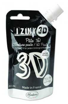 IZINK 3D reliéfní pasta 80 ml/opaline, perleťová bílá