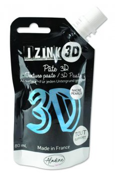 IZINK 3D reliéfní pasta 80 ml/volubis, perleťová modrá