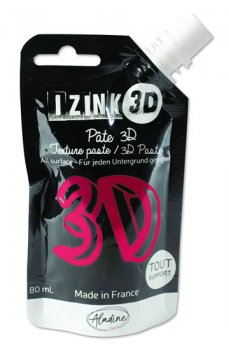 IZINK 3D reliéfní pasta 80 ml/geranium, růžová