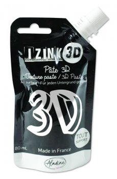 IZINK 3D reliéfní pasta 80 ml/jasmine, bílá