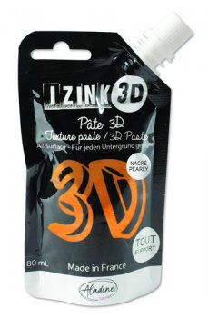 IZINK 3D reliéfní pasta 80 ml/mango, perleťová oranžová