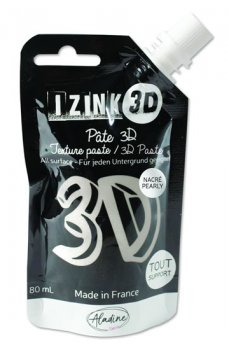 IZINK 3D reliéfní pasta 80 ml/silver, stříbrná 