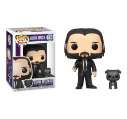 Funko POP Movies: John Wick- John in Black Suit w/ Dog