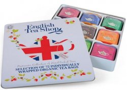 English Tea Shop Dárková plech kazeta Union Jack/9 příchutí