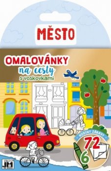 Omalovánky na cesty s voskovkami Město