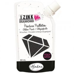 IZINK diamantová barva 24 CARATS 80ml - černá