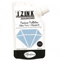 IZINK diamantová barva 80 ml - pastelová modrá