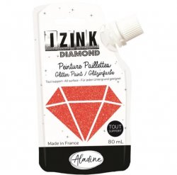 IZINK diamantová barva 80 ml - červená