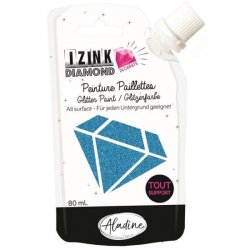 IZINK diamantová barva 24 CARATS 80ml - modrá