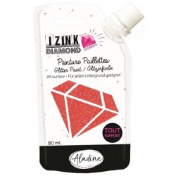 IZINK diamantová barva 24 CARATS 80ml - červená