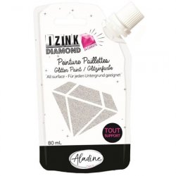 IZINK diamantová barva 24 CARATS 80ml - stříbrná