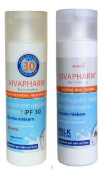 Vivaco opalovací sada SPF 30 - Mléko na opalování + mléko po opalování 