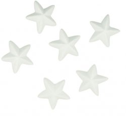 Dílky z polystyrenu hvězdy 6cm (6 ks)