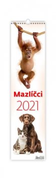 Kalendář 2021 nástěnný: Mazlíčci, 120x480