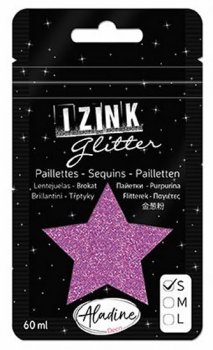 IZINK GLITTER třpytky velikost S 60 ml - světle fialová