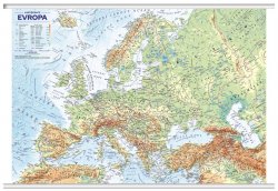 Evropa Evropa -  obecně zeměpisná mapa, office, nástěnná, 1 : 4 500 000
