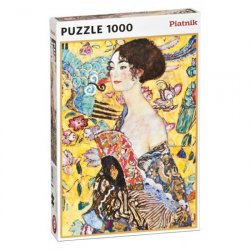 Puzzle Klimt - Dáma s vějířem 1000 dílků
