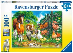 Puzzle Zvířata spolu/100 dílků