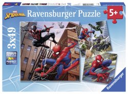 Puzzle Spiderman v akci/3x49 dílků