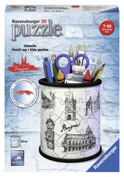 Puzzle 3D Stojan na tužky Kresba Prahy