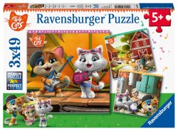 Puzzle Vítejte u 44 Cats/3x49 dílků