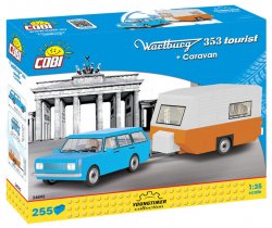 Stavebnice COBI - Wartburg 353 Tourist s karavanem, 255 k