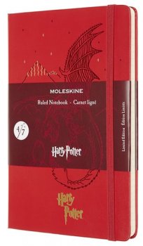 Moleskine: Harry Potter zápisník linkovaný červený L