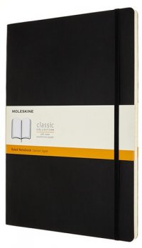 Moleskine: Zápisník měkký linkovaný černý A4