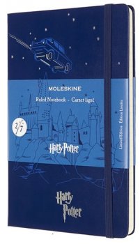 Moleskine: Harry Potter zápisník linkovaný modrý L