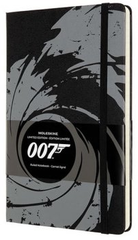 Moleskine: James Bond zápisník linkovaný L černý