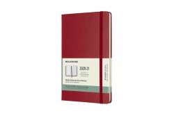 Moleskine: Plánovací zápisník 2020-2021 tvrdý červený L