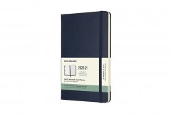 Moleskine: Plánovací zápisník 2020-2021 tvrdý modrý L