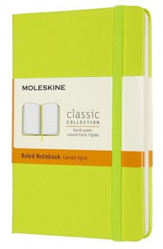 Moleskine: Zápisník tvrdý linkovaný žlutozelený S
