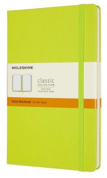 Moleskine: Zápisník tvrdý linkovaný žlutozelený L