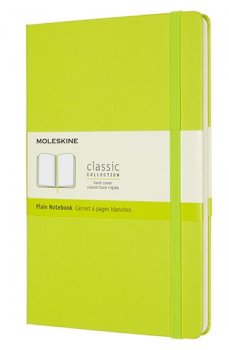 Moleskine: Zápisník tvdý čistý žlutozelený L