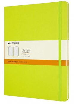 Moleskine: Zápisník tvrdý linkovaný žlutozelený XL