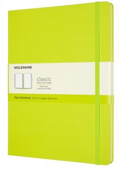 Moleskine: Zápisník tvrdý čistý žlutozelený XL