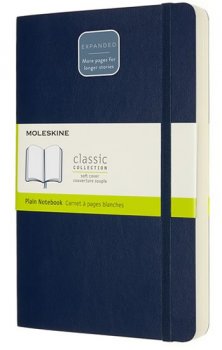 Moleskine: Zápisník Expanded měkký čistý modrý L