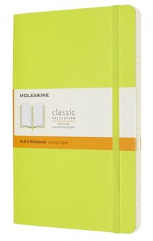 Moleskine: Zápisník měkký linkovaný žlutozelený L