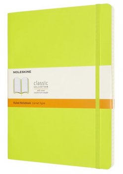 Moleskine: Zápisník měkký linkovaný žlutozelený XL