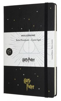 Moleskine: Harry Potter zápisník linkovaný černý L