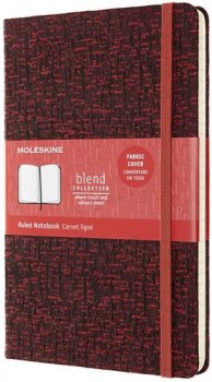 Moleskine: Blend zápisník linkovaný červený L