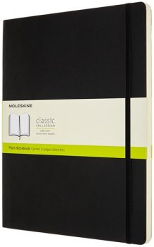 Moleskine: Zápisník měkký čistý černý XXL