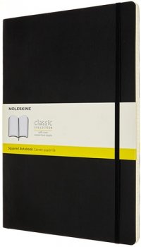 Moleskine: Zápisník měkký čtverečkovaný černý A4