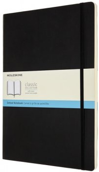 Moleskine: Zápisník měkký tečkovaný černý A4