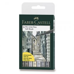 Faber - Castell Popisovač Pitt Artist PenSoftBrush 8 ks 