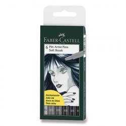 Faber - Castell Popisovač Pitt Artist PenSoftBrush 6 ks 