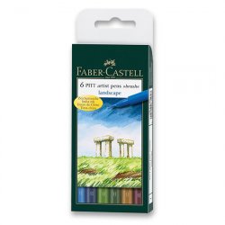 Faber - Castell Popisovač Pitt Artist Pen Landscape 6 ks 